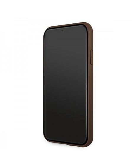Guess GUHCN654GMGBR iPhone 11 Pro Max brązowy/brown hardcase 4G Big Metal Logo