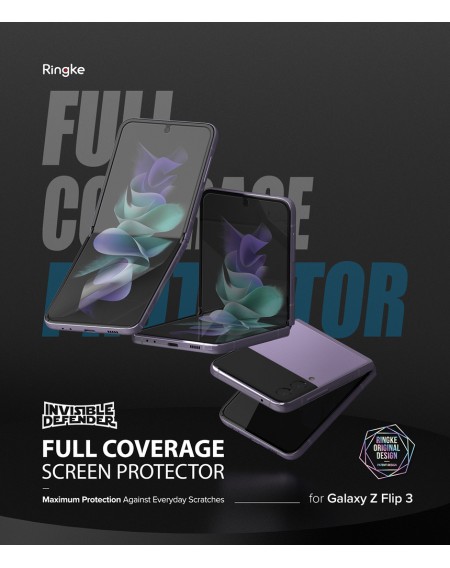 Ringke 2pcs Screen Protector Film for Samsung Galaxy Z Flip 3 Screen Protector (S19P043)