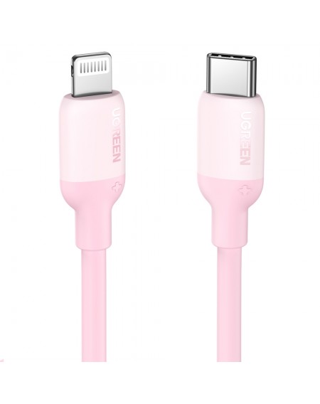 Ugreen fast charging cable USB Type C - Lightning (MFI certified) chip C94 Power Delivery 1m pink (60625 US387)