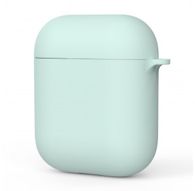 Kingxbar Macarons Series silicone soft case cover for AirPods 2 / AirPods 1 light blue