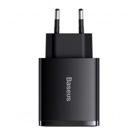 Baseus Compact quick charger USB Type C / 2x USB 30W 3A Power Delivery Quick Charge black (CCXJ-E01)