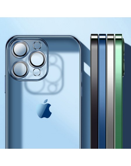 Joyroom Chery Mirror Case Cover for iPhone 13 Metallic Frame Blue (JR-BP907 royal blue)