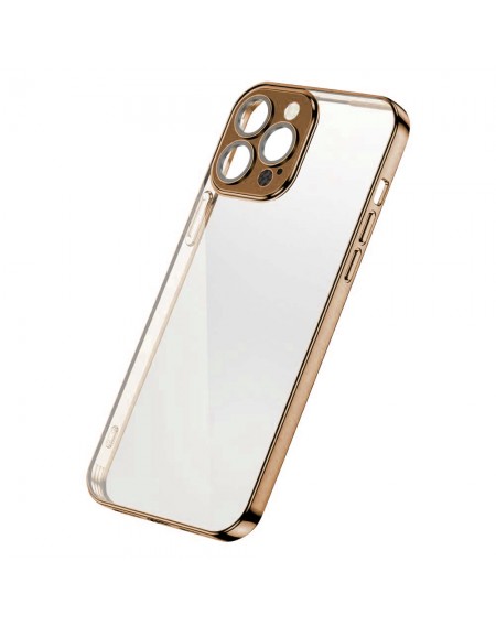 Joyroom Chery Mirror Case Cover for iPhone 13 Pro Max Metallic Frame Gold (JR-BP909 gold)