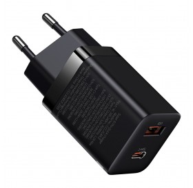 Baseus Super Pro fast wall charger USB / USB Type C 30W Power Delivery Quick Charge black (CCSUPP-E01)