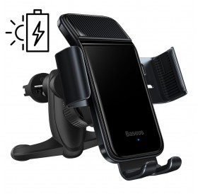 Baseus automatic solar electric phone mount holder for air vent black (SUZG000001)