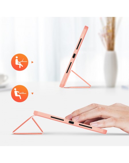 DUX DUCIS Domo Tablet Cover with Multi-angle Stand and Smart Sleep Function for iPad mini 2021 pink