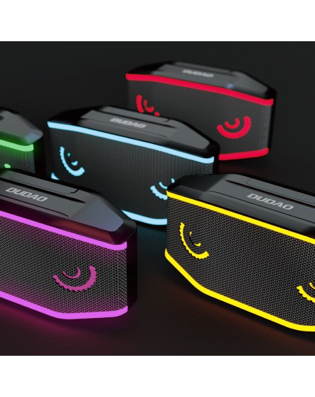 Dudao Waterproof IP7 Wireless Bluetooth 5.0 RGB 5W 1200mAh Speaker Black (Y10XS-black)