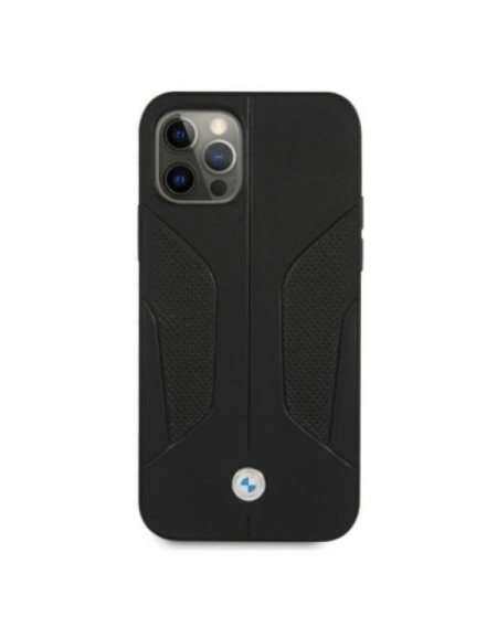 Etui BMW BMHCP12MRSCSK iPhone 12/12 Pro 6,1" czarny/black hardcase Leather Perforate Sides