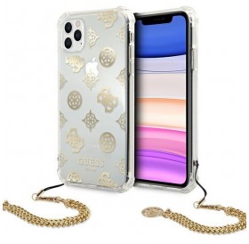 Guess GUHCN58KSPEGO iPhone 11 Pro 5,8" złoty/gold hardcase Peony Chain Collection