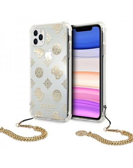 Guess GUHCN65KSPEGO iPhone 11 Pro Max 6,5" złoty/gold hardcase Peony Chain Collection