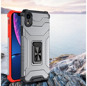 Crystal Ring Case Kickstand Tough Rugged Cover for iPhone XR red