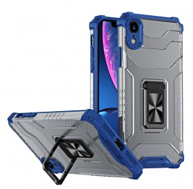 Crystal Ring Case Kickstand Tough Rugged Cover for iPhone XR blue