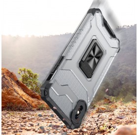 Crystal Ring Case Kickstand Tough Rugged Cover for iPhone XS Max black