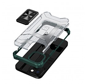 Crystal Ring Case Kickstand Tough Rugged Cover for iPhone 13 mini green