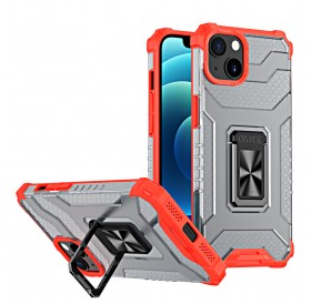 Crystal Ring Case Kickstand Tough Rugged Cover for iPhone 13 red