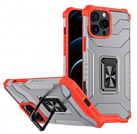 Crystal Ring Case Kickstand Tough Rugged Cover for iPhone 13 Pro red