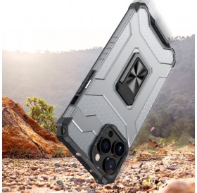Crystal Ring Case Kickstand Tough Rugged Cover for iPhone 13 Pro Max black