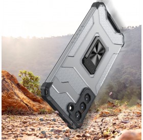 Crystal Ring Case Kickstand Tough Rugged Cover for Samsung Galaxy S21 5G black