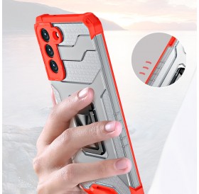 Crystal Ring Case Kickstand Tough Rugged Cover for Samsung Galaxy S21 5G red