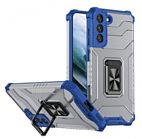 Crystal Ring Case Kickstand Tough Rugged Cover for Samsung Galaxy S21 5G blue