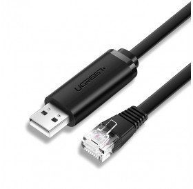 Ugreen console cable USB - Ethernet RJ45 1.5m black (CM204)
