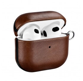 iCarer Leather Crazy Horse genuine leather case for AirPods 3 brown (IAP058-BN)