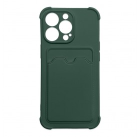 Card Armor Case Pouch Cover for iPhone 11 Pro Card Wallet Silicone Air Bag Armor Green