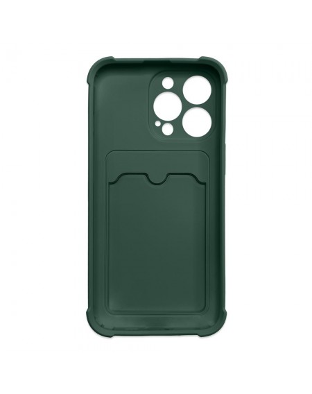 Card Armor Case Pouch Cover For iPhone 11 Pro Max Card Wallet Silicone Air Bag Armor Green