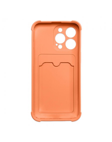 Card Armor Case Pouch Cover for iPhone 11 Pro Max Card Wallet Silicone Air Bag Armor Cover Orange