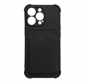 Card Armor Case Pouch Cover for iPhone 13 Mini Card Wallet Silicone Air Bag Armor Black