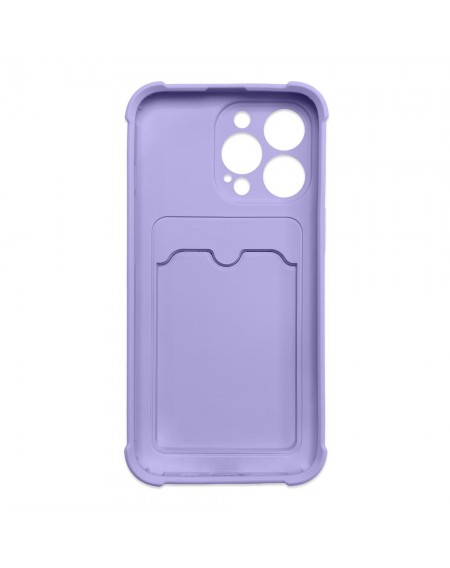Card Armor Case Pouch Cover for iPhone 13 Mini Card Wallet Silicone Air Bag Armor Case Purple