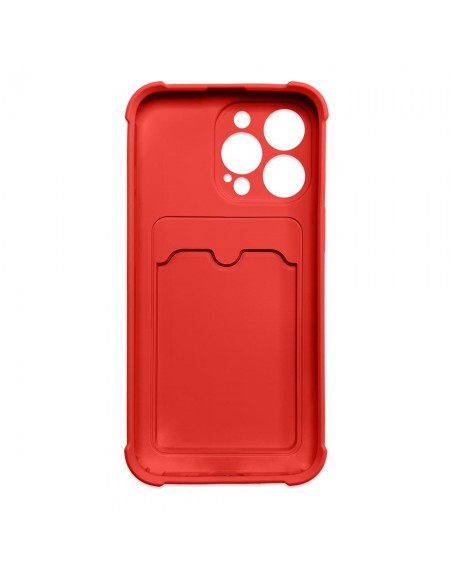 Card Armor Case Pouch Cover for Xiaomi Redmi Note 10 / Redmi Note 10S Card Wallet Silicone Armor Cover Air Bag Red