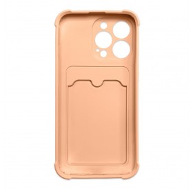 Card Armor Case Pouch Cover For Xiaomi Redmi Note 10 / Redmi Note 10S Card Wallet Silicone Armor Cover Air Bag Pink