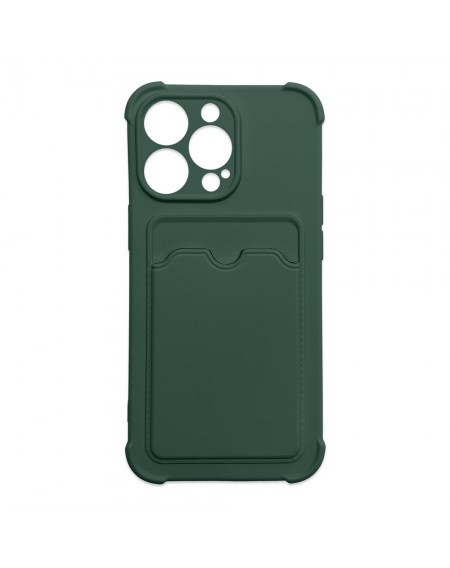 Card Armor Case Pouch Cover For Samsung Galaxy A22 4G Card Wallet Silicone Armor Cover Air Bag Green