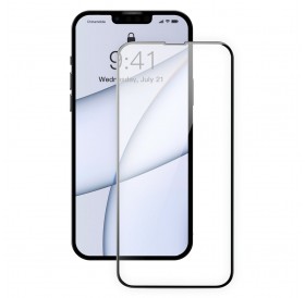 Baseus 0,3mm Full Screen Porcelain Glass 2x Porcelain Tempered Glass for iPhone 13 Pro Max Full Screen with Frame Black (SGQP030201)