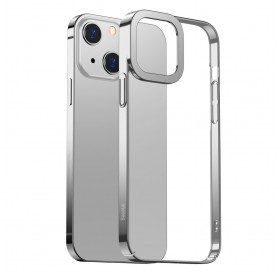 Baseus Glitter Hard PC Case Transparent Electroplating Cover for iPhone 13 silver (ARMC000312)