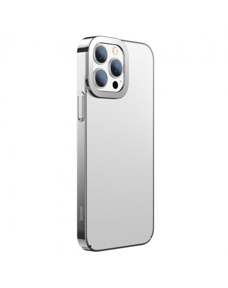 Baseus Glitter Hard PC Case Transparent Electroplating Cover for iPhone 13 Pro silver (ARMC000412)