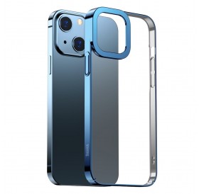 Baseus Glitter Hard PC Case Transparent Electroplating Cover for iPhone 13 blue (ARMC000603)