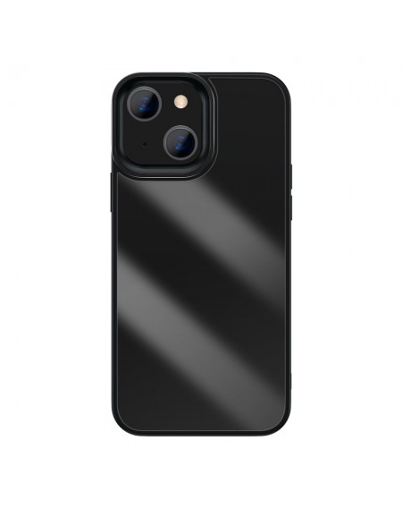 Baseus Crystal Phone Case hard case for iPhone 13 with TPU frame black (ARJT000001)