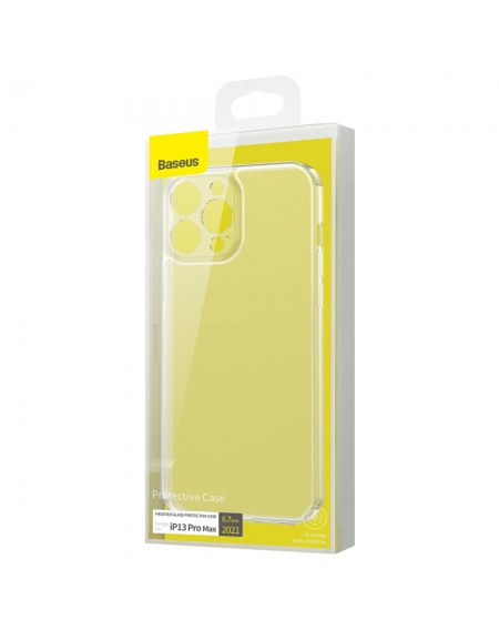 Baseus Frosted Glass Protective Case for iPhone 13 Pro Max transparent (ARWS000202)