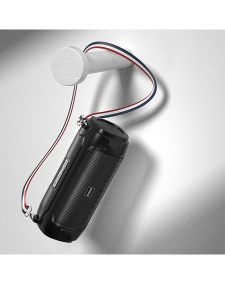 Dudao Wireless Bluetooth 5.0 Speaker 5W 1200mAh FM Radio Solar Panel Black (Y1XS-black)