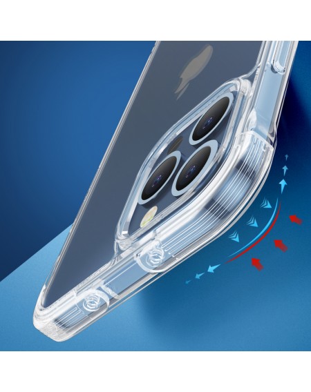 Joyroom Defender Series case for iPhone 13 Pro rugged housing with hooks kickstand transparent (JR-BP955)