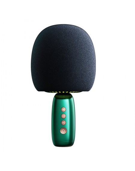 Joyroom wireless karaoke microphone with Bluetooth 5.0 speaker 2500mAh green (JR-K3 green)