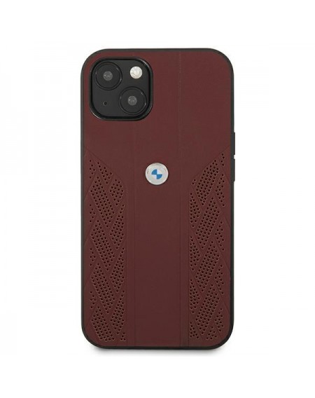 Etui BMW BMHCP13SRSPPR iPhone 13 mini 5,4" czerwony/red hardcase Leather Curve Perforate
