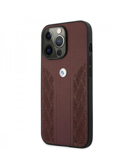 Etui BMW BMHCP13XRSPPR iPhone 13 Pro Max 6,7" czerwony/red hardcase Leather Curve Perforate