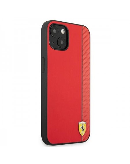 Ferrari FESAXHCP13MRE iPhone 13 6,1" czerwony/red hardcase On Track Carbon Stripe
