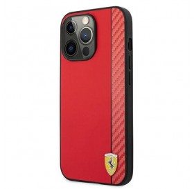 Ferrari FESAXHCP13XRE iPhone 13 Pro Max 6,7" czerwony/red hardcase On Track Carbon Stripe