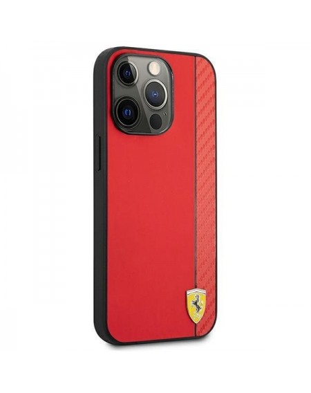 Ferrari FESAXHCP13XRE iPhone 13 Pro Max 6,7" czerwony/red hardcase On Track Carbon Stripe