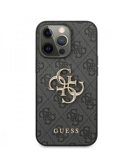 Guess GUHCP13L4GMGGR iPhone 13 Pro / 13 6,1"szary/grey hardcase 4G Big Metal Logo