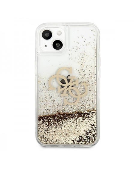 Guess GUHCP13SLG4GGO iPhone 13 mini 5,4" złoty/gold hardcase 4G Big Liquid Glitter